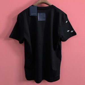 Shirts - Louis Vuitton Men Plane Printed Black T-Shirt Shirts - Louis Vuitton Men Plane Printed Black T-Shirt